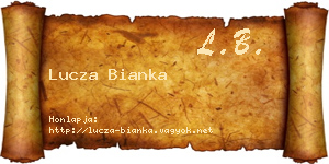 Lucza Bianka névjegykártya
